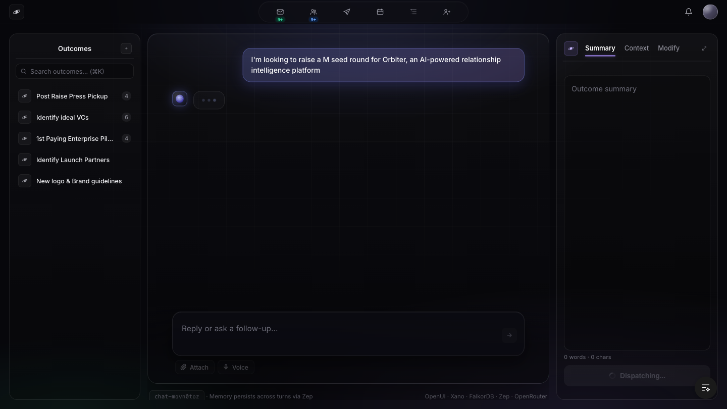 Assistant asks first interview question in the Crayon chat thread