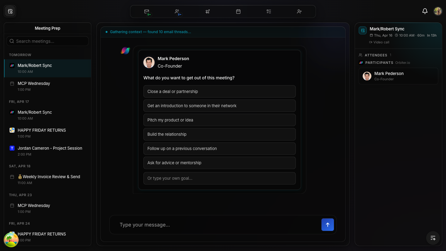Goal card auto-triggered with informative banner