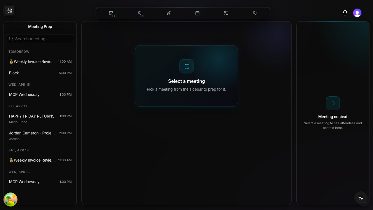 Meeting Prep Canvas — New