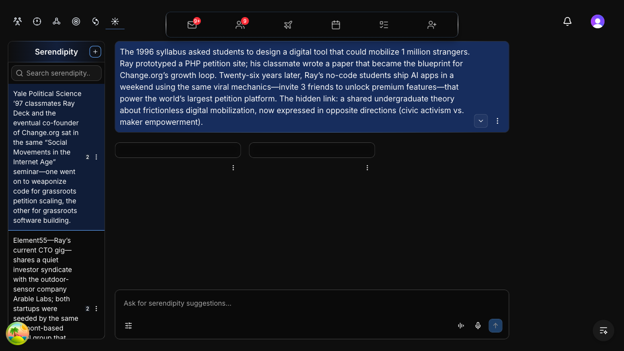 Serendipity — Before